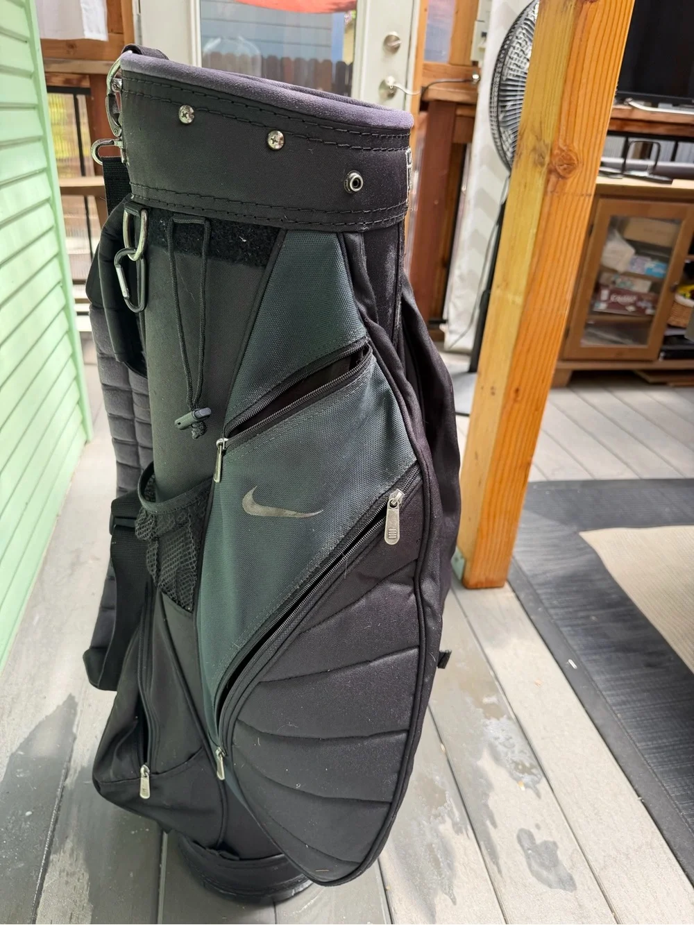 Nike Black and Gray Duffel-Style Golf Carry Bag